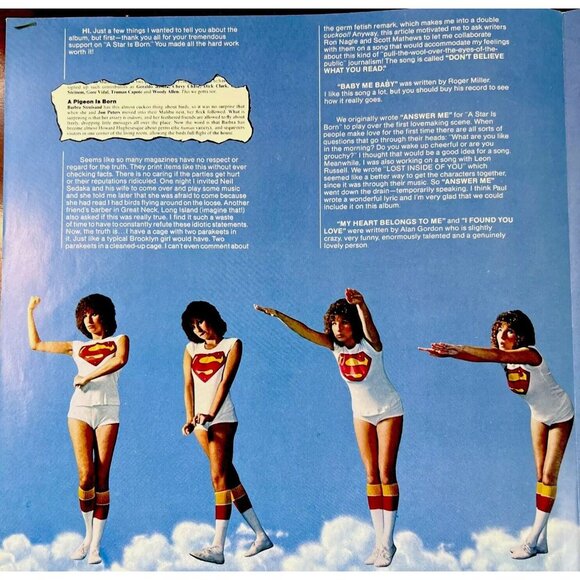 Superman Barbra Streisand Columbia 1977 Vinyl LP JC 34830 With Lyrics/Poster - Picture 7 of 14